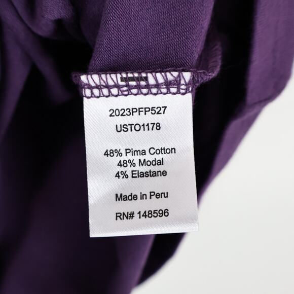 Universal Standard Modern Mock Neck Tee Purple Size 4XS 0/00 NWT - Picture 6 of 7